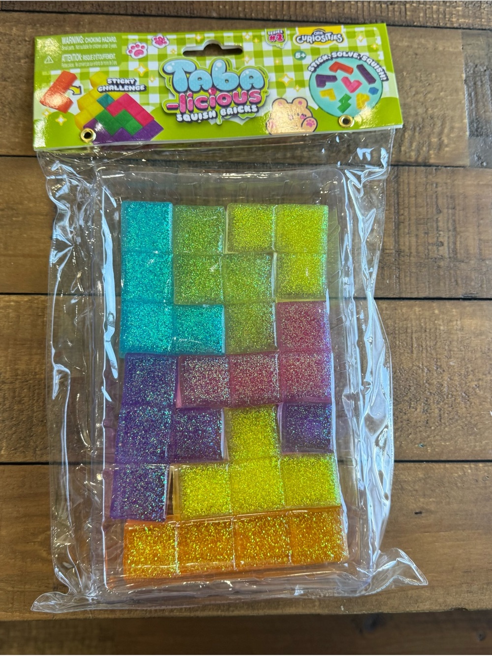 VIRAL Squishy ORB Tabalicious JUMBO TETRIS Glitter Squish Bricks TABA Puzzle